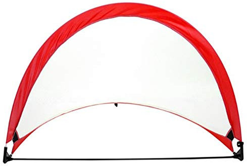 Fußballtore Hua Faltbares Tragbares Kinderfußballtor, Indoor-und Outdoor-Garten Fußballtraining Pop-up-Netze, Haltbare Wasserdichtes Oxford-Tuch, 120x81x81cm (Color : Red)