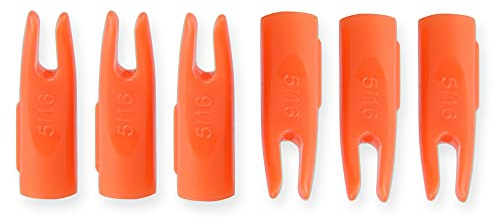 ZZYB 50Pcs Tir à l'arc Flèche Encoches Plastique 5/16 Chasse Plastinock Flèche Encoches Shaft Accessoires d'extrémité (Orange)