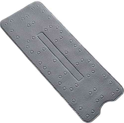 Webos Weiche Badewannenmatte, rutschfest: Duschmatte aus Memory-Schaum mit Saugnäpfen für das Badezimmer, 101,6 x 40,6 cm, Dunkelgrau