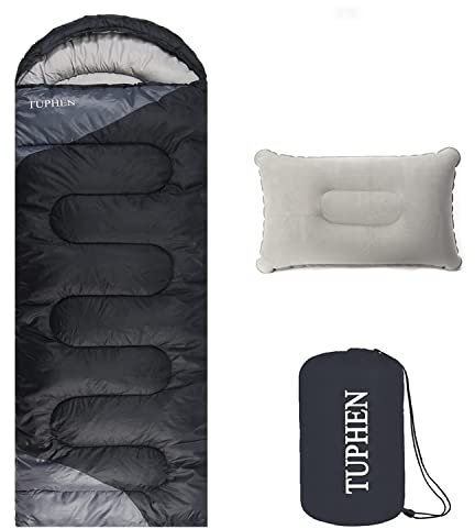 Schlafsack - 3-4 Jahreszeiten Camping Schlafsäcke für Erwachsene Kinder Mädchen Jungen - kompakter Schlafsack für Wandern, Rucksacktourismus - leichtes wasserdichtes verpackbares Reisegepäck