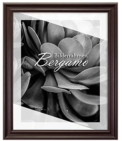 BIRAPA Cornice Bergamo in legno vintage - Dimensioni 28x36 cm - Cornice per foto con vetro antiriflesso in plexiglas - Decorazione murale, parete foto, regali fotografici