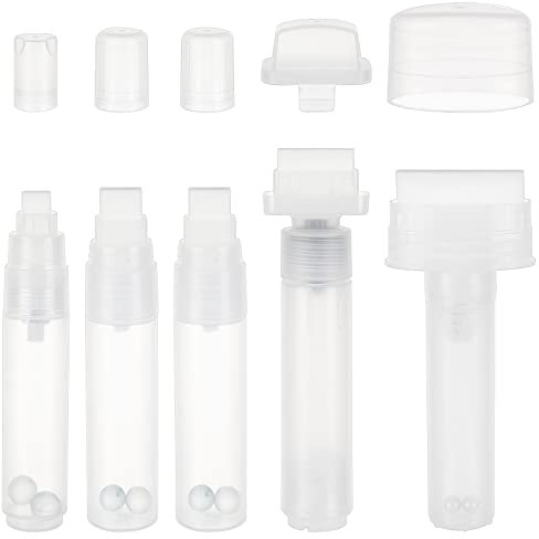 OLYCRAFT 5 Stück Graffiti Marker Set Leer Klar Nachfüllbar 10/16/30.5/50mm Leer Marker Set Graffiti Nachfüllbar Zum Malen Auf Holz Kleidung Leinwand Wänden Kunsthandwerk