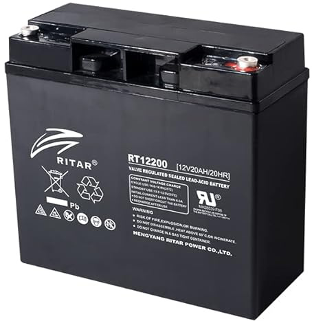 Ritar 12v-20ah rechargeable battery replaces 18/19/21/22ah.