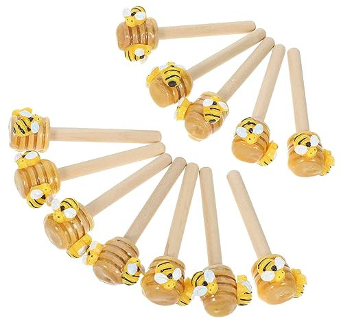 BESTonZON 12stücke Honiglöffel Mit Bienen- Und Honig-tablett-tiered-tablett-dekoration Für Bienen-party-themen-dekorationen