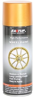 EASTUP Premium Metallic Acrylic Enamel Wheel Paint Maya Orange Gold Color- Brilliant Finish, High Durability, Fade-resistant, Quick Drying Rim Coating Spray Paint.