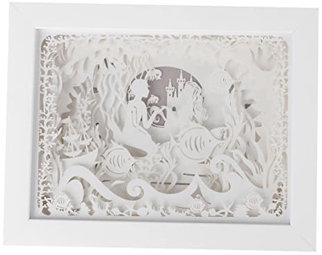 DOITOOL Original 3d Papierschnitt Lampe Meerjungfrau Märchen Nachtlicht Für Schlafzimmer