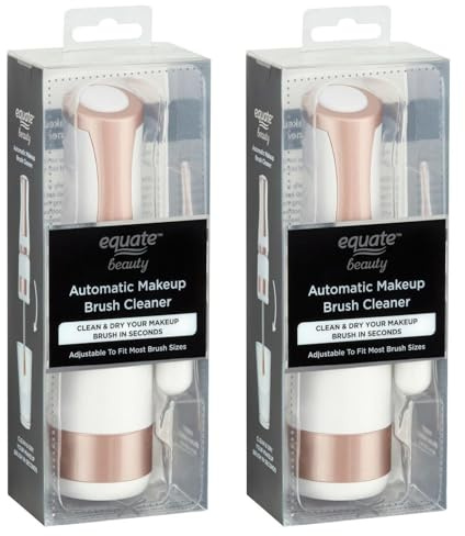 Automatic Makeup Brush Cleaner Twin Pack - Adjustable to fit most brush sizes.