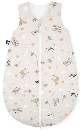 Julius Zöllner Sommerschlafsack Jersey, 0,5 TOG, waschbar bei 60°C, Made in Germany, OEKO TEX Standard 100, Savanne beige, Gr. 68/74
