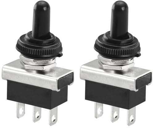 Heschen Kippschalter, KN3D-103, Ein/Aus/Ein (On/Off/On) Schalter, 25A 12V, 3-polig rastend mit wasserdicht (2)