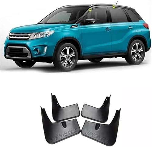WANGCY 4 Pezzi Auto Paraspruzzi per Suzuki Vitara 2016-2023, Parafanghi Auto Accessori Parafanghi Anteriore + Posteriore Styling Decorazione Kit