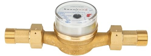 Einstrahlzähler ETK Kombi-Set (Kaltwasser) bis 30 Grad Länge 130 mm, inkl. Verschraubungen 1 Zoll x 3/4 Zoll AG