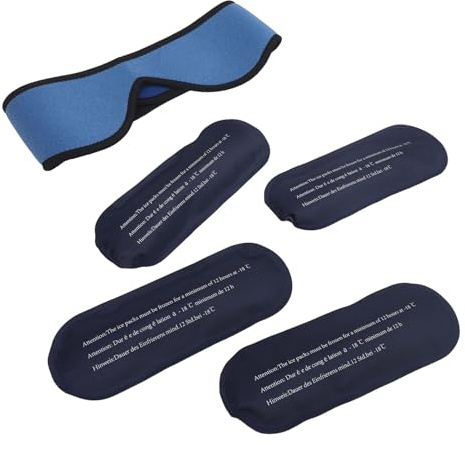 Gesichts-Eisbeutel, Professionell, Lindert Muskelermüdung, Schwellungen, Heiße und Kalte Kompresse, Eisbeutel für Kiefer, Kinn, Zahnbehandlung (BLUE)