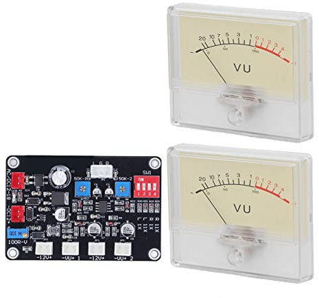 High Accuracy VU Meter Preamplifier Level Meter Set for Car Audio Enthusiasts, with Driver Board, PCB Material