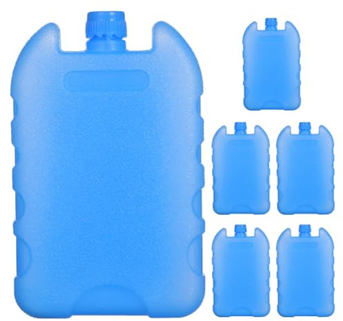 INOOMP 6pcs Reusable Ice Packs for Coolers Ice for Lunch Boxes Fishing Camping and Outdoor Activities No Leakage Design and Versatile Storage
