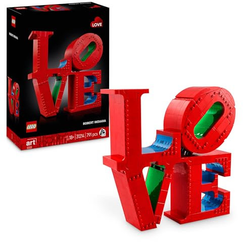 LEGO Art LOVE Building Set, Model Kit for Adults to Build, Great as a Home Office Decor Piece or Engagement Gift for Couples, Valentine's Day Decoration for Her or Him 31214
