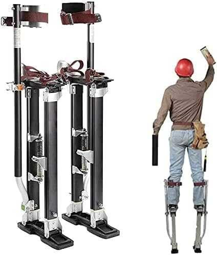 Verstellbare Aluminium-Stelzen, 46–102 cm, für Maler, Deckenarbeiten, Handwerkerstelzen, Trockenbau, Verputzen mit Sicherheitsgurten und rutschfesten Füßen