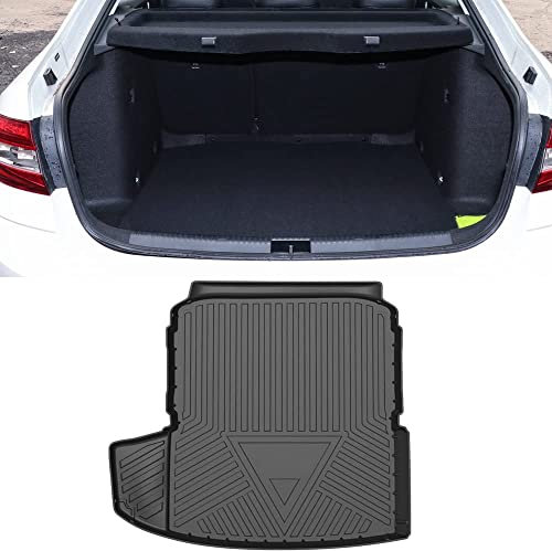 LXBSXY Maßgeschneidert Gummimatte Kofferraumwanne für Skoda Superb B8 2016-2021,Anti Rutsch Matte Auto,Schutzmatte schwarz,Kofferraummatte Zubehör