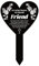 GLOBLELAND Heart Shaped Flower Branches Friend Garden Stake Memorial Remembrance Plaque Stake for Cemetery Acrylic Grave Stake Waterproof Sympathy Garden Stake for Yard Grave Cemetery