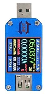 Tester USB, tester per cavi USB, UM25 UM25C for APP USB 2.0 Tipo-C LCD Voltmetro amperometro tensione misuratore di corrente misuratore di carica della batteria Tester di resistenza del cavo per contr