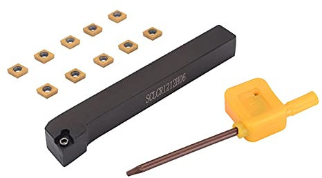 PNMNZTPAP 1 pc SCLCR1212H06. TORNO TORNITORE TORNITORE TORNO + 10 PZ CCMT060204-HM VP15TF Inserto di carburo di tungsteno for Chiave Inglese Utensile da Taglio al tornio