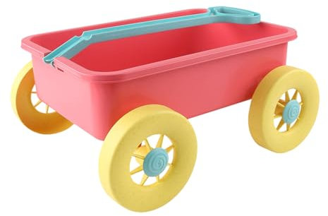 Kinderspielzeug Schiebetrolley, Bollerwagen & Strandwagen Set,Traktor Und Handwagen Für s-trand Oder Sandkistem,Bollerwagen, Strandwagen Eimer