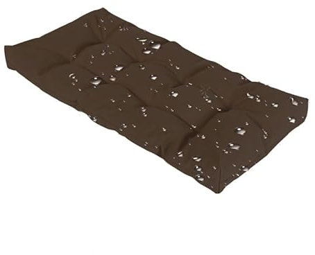 Generisch 8 cm Dicke wasserdichte Bankauflage Für Drinnen Draußen, Gartenbankauflage Für 2 Sitzer, Rechteckige Hollywoodschaukel Auflage, Für Gartenmöbel Fenster Sofa Terrasse,Kaffee,170x50cm