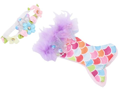 XUMIUZIY 17 Cm Dollkläderuppsättning, Sommarsjagad Kostymdräkt, Snygg och Bedårande, Sjöjungfru Svanskläder för 26 Cm Dolltillbehör