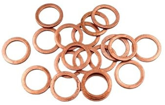 Rondella in ottone, rondelle piatte in metallo, grandi 5 pezzi in metallo M6 M8 M10 M12 M14 M16 M18 M20 T3 Guarnizione ad anello di tenuta Rondella in rame Rondella per barca Anello di tenuta piatto