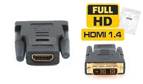 Adaptateur dvi-d mâle vers HDMI Femelle, convertit Les signaux numériques. Compatible avec Les appareils DVI et HDMI. Idéal pour connecter des écrans.
