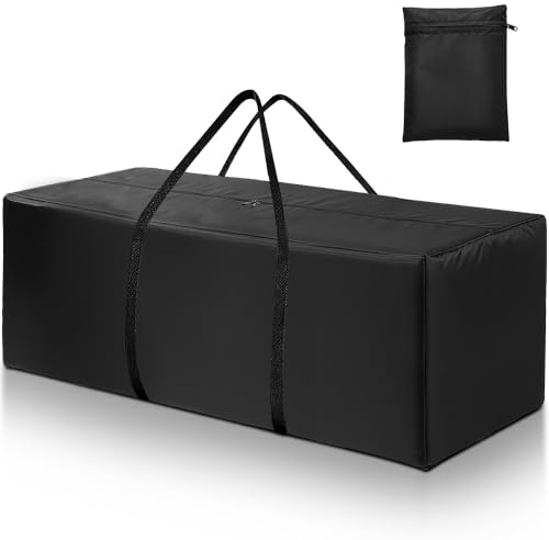 Auflagentasche Gartenpolster Aufbewahrungstasche Gartenauflagen Schutzhülle Oxford Aufbewahrung mit Tragegriff für Gartenmöbel Kissen Polsterauflagen Weihnachtsbaume, Palettenkissen (200 x 60 x 75 cm)