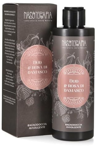NASOTERAPIA Oud e Rosa di Damasco Bagnodoccia avvolgente 200 ml - fragranza che stimola i sensi e favorisce una piacevole sensazione di benessere