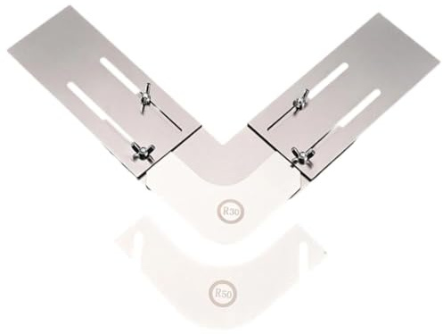 Paleta de esquina de acero inoxidable para paneles de yeso - Herramienta raspadora de pared externa e interna con multidiseño, 300 x 250 x 50 mm, color plateado
