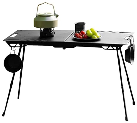 Générique Table De Camping Pliable | Meuble Pliant en d'Aluminium | Tables De Camping Pliantes Légères - pour Randonnée Voyage Pique-Nique BBQ Plage Road Trip Extérieur Intérieur Jardin Arrière-Cour