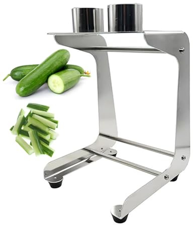 Cortadora manual de verduras de acero inoxidable, cortadora de pepinos, perfecta para preparar sushi, comidas saludables, cocina diaria y preparación eficiente de alimentos.