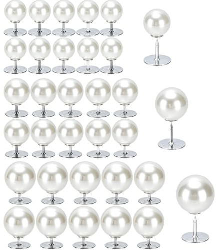 30 Stueck Perlenknoepfe Ohne Naehen Brosche Ausschnitt Verkleinern Clip | Abnehmbare Anstecker Hemd Bluse Damen, Jeansknopf Ersatzknopf Kleidung Basteln, 10mm 12mm 14mm Weiss, Vielseitig