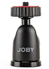 Joby BallHead 1K, Ball Head for Compact Cameras, Flashes, LED Lights, Microphones, with Quick Release Mount and Bubble Level, for GorillaPod 1K, for Professional Photos and Videos - Black