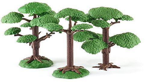 siku 5590, 2 Arbres au Feuillage luxuriant, Plastique, Vert, embrochage flexible