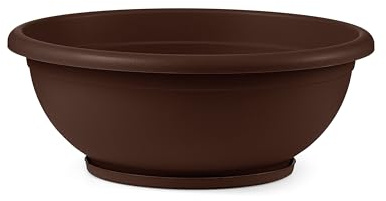 Veca Veneta Casalinghi VASO DA GIARDINO CIOTOLA NAXOS 50 CM CON SOTTOVASO BRONZO