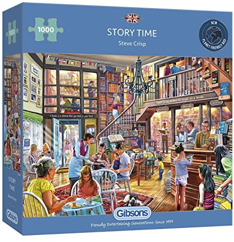 Story Time 1000 Piece Jigsaw Puzzle | Sustainable Puzzle for Adults | Premium 100% Recycled Board | Great Gift for Adults | Gibsons Games