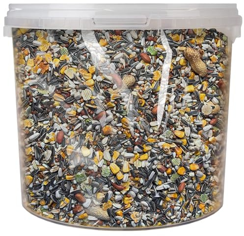 SQUAWK Premium Parrot Food NO1 Energy & Protein Mix | Nutritious Wild Garden Bird Feed | Additive Free Cleaned to 99.9% Purity | Provides Both Mental and Physical Stimulation (2.5L Tub)