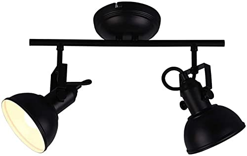 Reality Leuchten Deckenleuchte Gina R80152032, Metall Schwarz matt, exkl. 2x E14