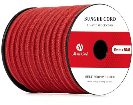 Abma Cord Gummiseil Expanderseil 8mm 10M Gummischnur Planenseil Spannseil | 100% Dehnung, UV Beständig, Plane, Anhängerplane, Sonnensegel, Zelte, Banner