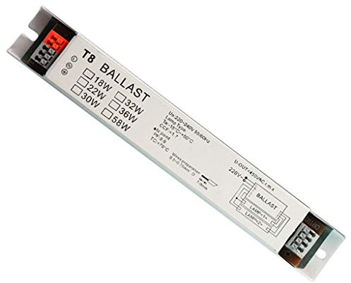 fatteryu 220-240V AC 2x36W Large Tension T8 Ballasts de Lampes fluorescentes à Ballast électronique