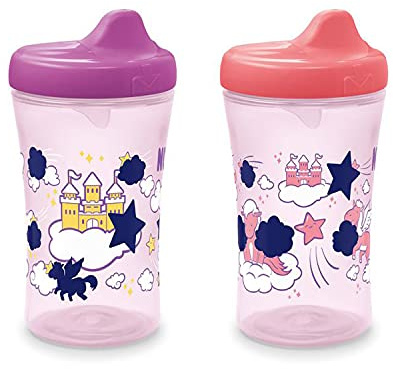 NUK Hide 'n Seek Hard Spout Cup | Sippy Cup with Color-Changing Designs | 2 Count (Pack of 1)