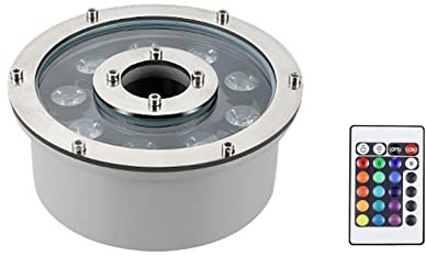 LSSHQ Luci della Fontana Dell'anello del LED, Luce Subacquea RGB IP68 Impermeabile 12V/24V Cambio Colore Sommergibile Illuminazione del Paesaggio per Piscina con Fontana da Giardino