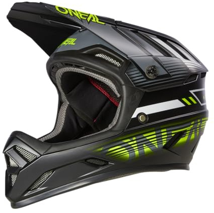 O'NEAL | Mountainbike-Helm | MTB Downhill | Robustes ABS, Ventilationsöffnungen für Luftstrom & Kühlung, ABS Außenschale | Backflip Helmet Eclipse V.23 | Erwachsene | Grau Neon-Gelb | S