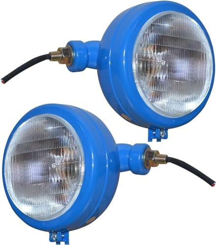 Blaue Scheinwerfer Scheinwerfer Baugruppen mit 12 V Leuchtmittel, wettbewerbsfähig für David Brown 700 900 800 1400 1200 Serie | Massey Ferguson 35X 35 65 765 | Gehäuse/IH Traktor B250 B275 B414 B444
