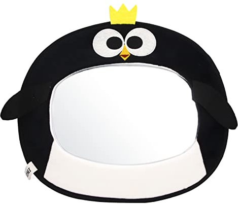 Baby Autospiegel Cartoon Design Baby Rücksitz Rückspiegel für nach Hinten Gerichtete Kleinkinder Spiegel(Pinguin)