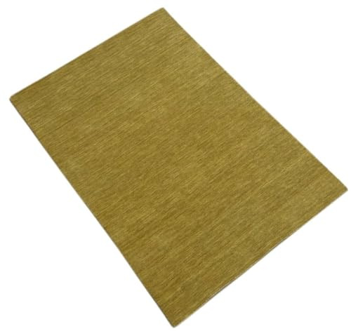 Gabbeh Lori WR102 - Alfombra (100% lana, 124 x 180 cm, tejida a mano), color beige oscuro y dorado
