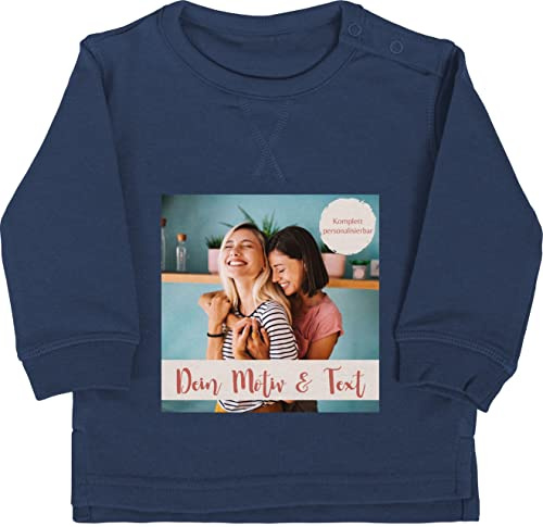 Geschenk mit Namen personalisiert by Shirtracer - Baby Pullover Jungen Mädchen - eigenem - Eigenes Foto I Eigenes Bild